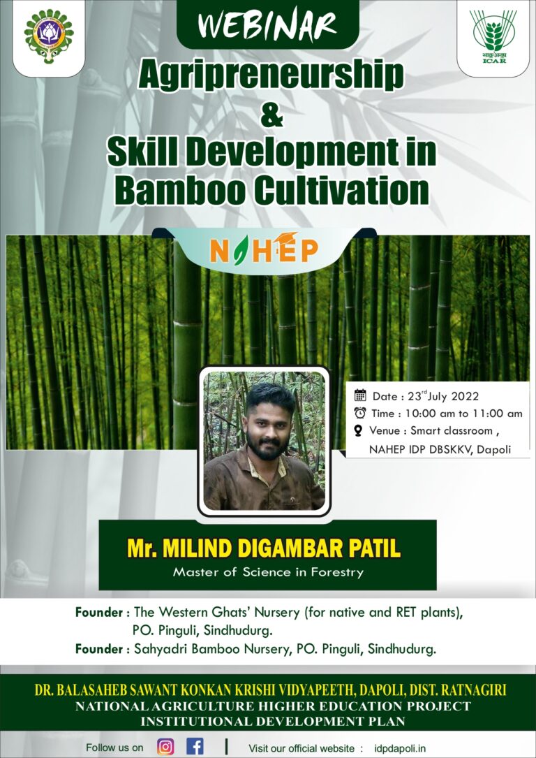 Agripreneurship & Skill Development in Bamboo Cultivation