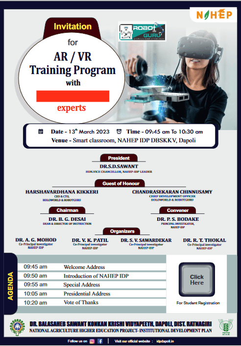 Training of AR / VR / MR & Robotics